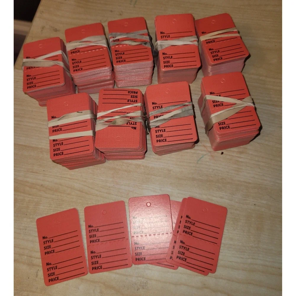 100 Perforated Tags Price Sale 1 ¼ x 1 ⅞